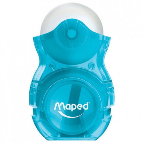 Точилка MAPED Loopy, с контейнером и стирательной резинкой, корпус тонированный ассорти, 049111