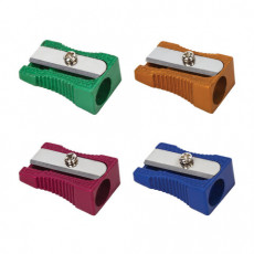 Точилка BRAUBERG Style Color, металлическая, корпус ассорти, 228454