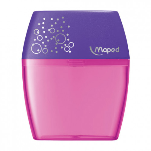 Точилка MAPED (Франция) Shaker, с контейнером повышенной вместимости, 2 отверстия, ассорти, 534755