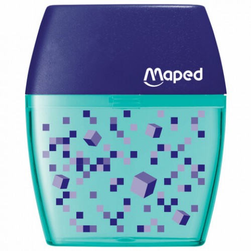 Точилка с контейнером MAPED (Франция) Pixel Party, 2 отверстия, яркий цвет корпуса, 035023