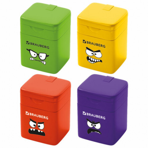 Точилка кросс-серия МОНСТРИКИ, с контейнером, корпус ассорти, BRAUBERG, 273235