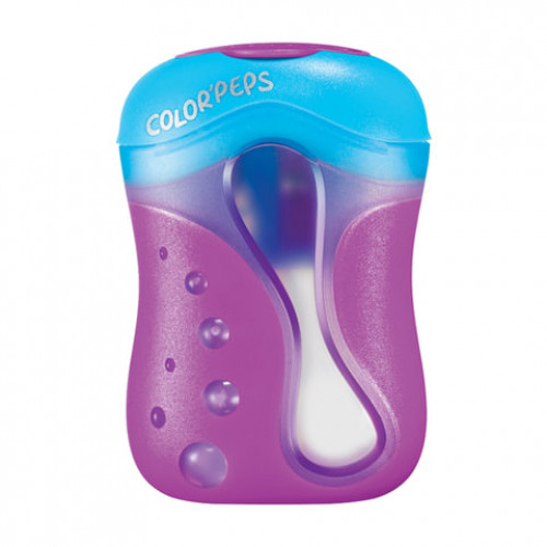 Точилка MAPED Color Pep's для цветных карандашей, с контейнером, 2 отверстия, корпус ассорти, 043110