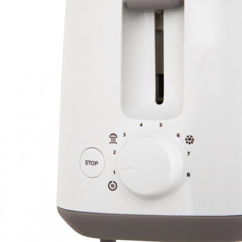 Тостер PHILIPS HD2581/00, 830 Вт, 2 тоста, 8 режимов, подогрев, разморозка, пластик, белый
