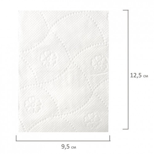 Бумага туалетная бытовая, спайка 8 шт., 2-х слойная, (8х19 м), LAIMA/ЛАЙМА, белая, 126905
