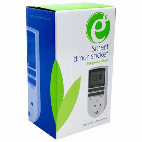 Таймер электрический ENERGENIE LCD-дисплей 2,3 белый, EG-SST-01