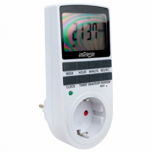 Таймер электрический ENERGENIE LCD-дисплей 2,3 белый, EG-SST-01