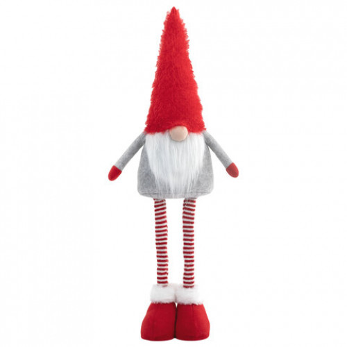 Украшение новогоднее интерьерное 70 см Гном Ворчун, телескопические ножки, полиэстер, ЗОЛОТАЯ СКАЗКА, 592522