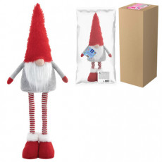 Украшение новогоднее интерьерное 70 см Гном Ворчун, телескопические ножки, полиэстер, ЗОЛОТАЯ СКАЗКА, 592522