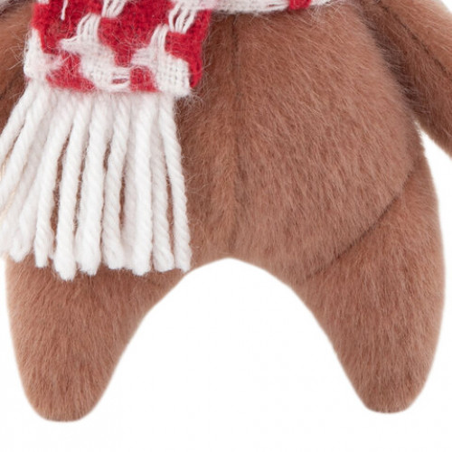 Украшение новогоднее интерьерное 23 см Оленёнок в шарфе, полиэстер, ЗОЛОТАЯ СКАЗКА, 592510