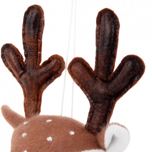 Украшение новогоднее интерьерное 23 см Оленёнок в шарфе, полиэстер, ЗОЛОТАЯ СКАЗКА, 592510