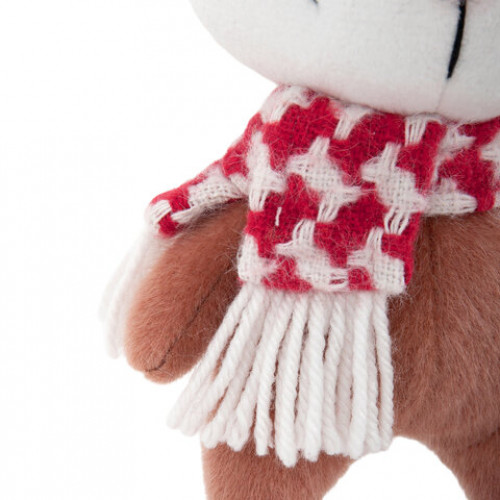 Украшение новогоднее интерьерное 23 см Оленёнок в шарфе, полиэстер, ЗОЛОТАЯ СКАЗКА, 592510