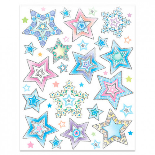 Украшение для окон и стекла ЗОЛОТАЯ СКАЗКА Цветные снежинки 3, 30х38 см, ПВХ, 591221