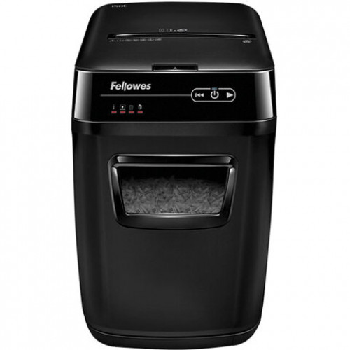 Уничтожитель (шредер) FELLOWES AUTOMAX 150C, АВТОПОДАЧА, 4 уровень секретности, фрагменты 4x38 мм, 150 листов, 32 л., FS-4680101