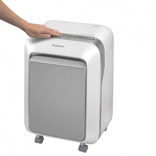 Уничтожитель (шредер) FELLOWES LX211, 5 уровень секретности, 2x12 мм, 15 листов, 23 л, белый, FS-50503
