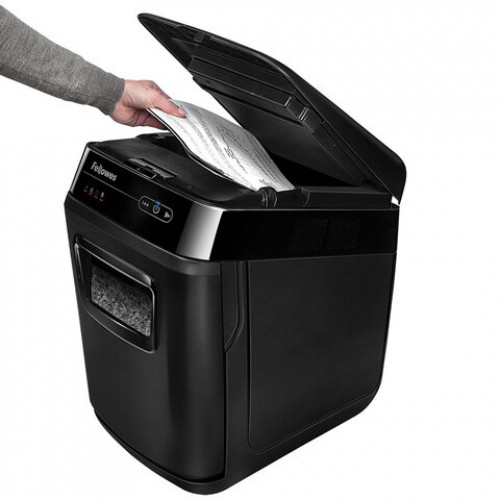 Уничтожитель (шредер) с автоподачей FELLOWES AUTOMAX 200M, 5 уровень секретности, 2x14 мм, 32 л, FS-46563