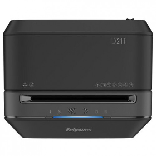 Уничтожитель (шредер) FELLOWES LX211, 5 уровень секретности, 2x12 мм, 15 листов, 23 л, черный, FS-50502