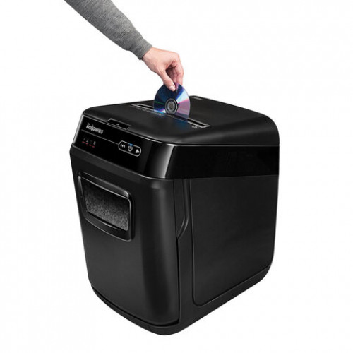 Уничтожитель (шредер) с автоподачей FELLOWES AUTOMAX 200M, 5 уровень секретности, 2x14 мм, 32 л, FS-46563