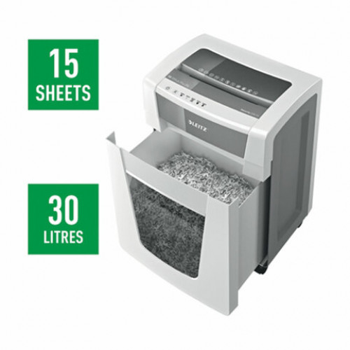 Уничтожитель (шредер) LEITZ IQ OFFICE PRO P5, 5 уровень секретности, 2x15 мм, 15 листов, 30 литров, 80050000