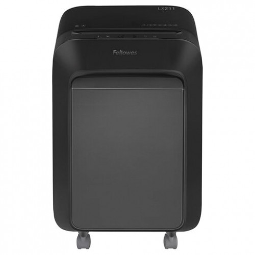 Уничтожитель (шредер) FELLOWES LX211, 5 уровень секретности, 2x12 мм, 15 листов, 23 л, черный, FS-50502