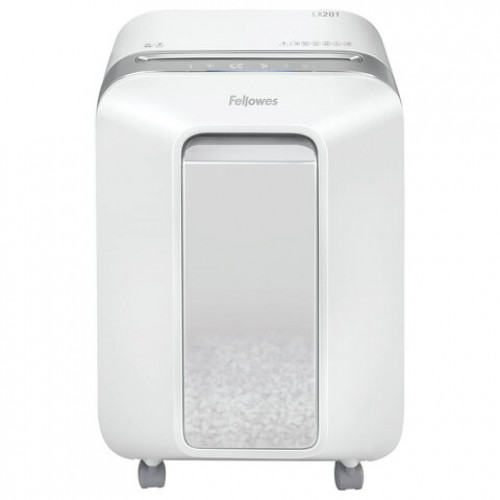 Уничтожитель (шредер) FELLOWES LX201, 5 уровень секретности, 2x12 мм, 12 листов, 22 л, белый, FS-50501