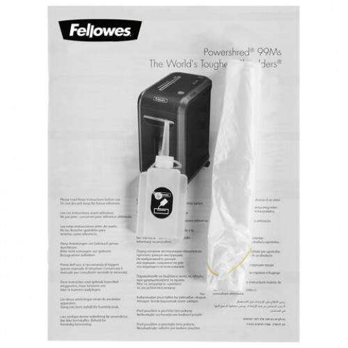 Уничтожитель (шредер) FELLOWES 99MS, 5 уровень секретности, 2x14 мм, 14 листов, 34 литра, FS-46091