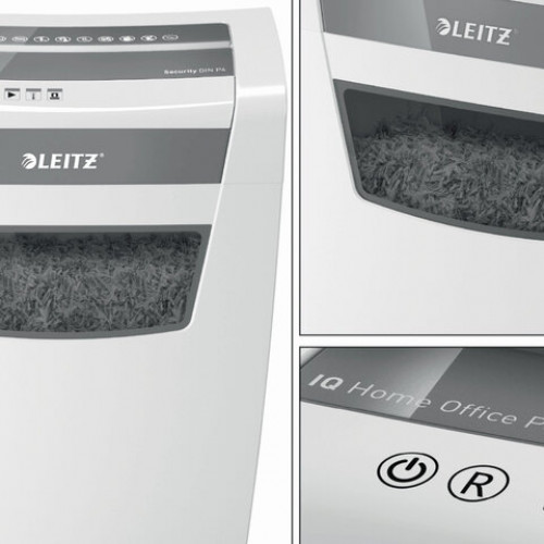 Уничтожитель (шредер) LEITZ IQ HOME OFFICE P4, 4 уровень секретности, 4x28 мм, 10 листов, 23 л, 80090000