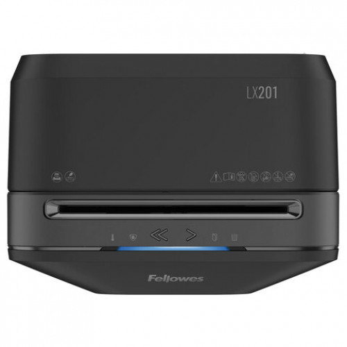 Уничтожитель (шредер) FELLOWES LX201, 5 уровень секретности, 2x12 мм, 12 листов, 22 л, черный, FS-50500
