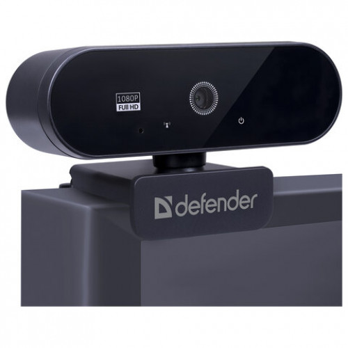 Веб-камера DEFENDER G-lens 2580, Full HD, 2 Мп, микрофон, USB 2.0, регулируемый крепеж, черная, 63112