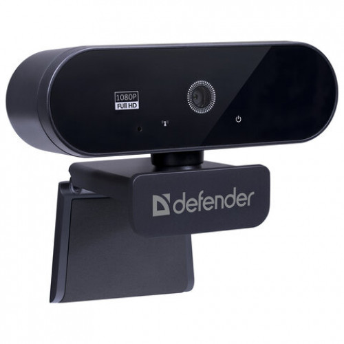 Веб-камера DEFENDER G-lens 2590 QHD, 3,7 Мп, микрофон, USB 2.0, регулируемый крепеж, черная, 63113