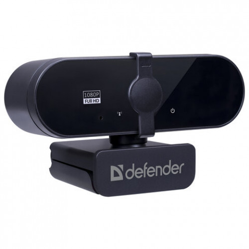 Веб-камера DEFENDER G-lens 2580, Full HD, 2 Мп, микрофон, USB 2.0, регулируемый крепеж, черная, 63112