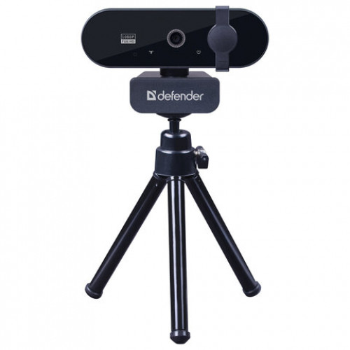 Веб-камера DEFENDER G-lens 2590 QHD, 3,7 Мп, микрофон, USB 2.0, регулируемый крепеж, черная, 63113