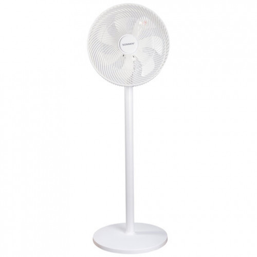 Вентилятор напольный SONNEN FT-L501, 60 Вт, 45 см, 3 скорости, вращение на 70°, механическое управление, белый, 457785