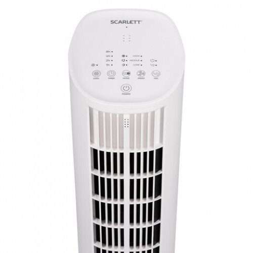 Охладитель воздуха колонный SCARLETT SC-DC111B15, 4 в 1, 3 режима, 75 Вт, бак 3 л, пульт ДУ, белый