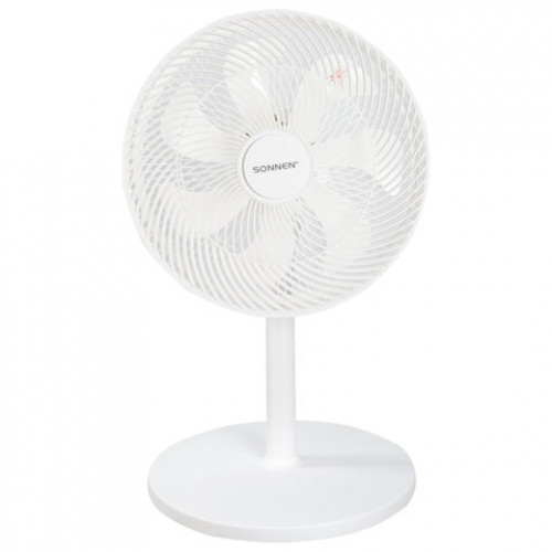 Вентилятор напольный SONNEN FT-L501, 60 Вт, 45 см, 3 скорости, вращение на 70°, механическое управление, белый, 457785