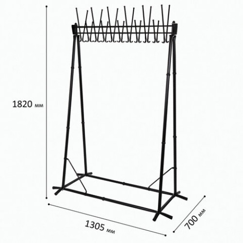Вешалка напольная Алла, 1,82 м, 22 крючка, металл, черная