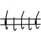 Вешалка настенная Стандарт 2/5, 260х550х110 мм, 5 крючков, металл, черная