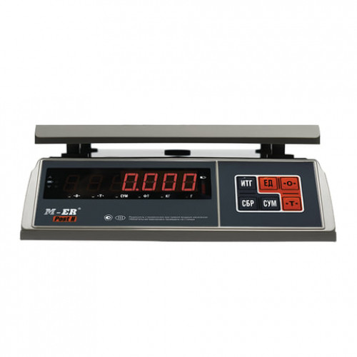 Весы фасовочные MERTECH M-ER 326AFU-6.01, LCD (0,02-6 кг), дискретность 2 г, платформа 255x205 мм, 3059