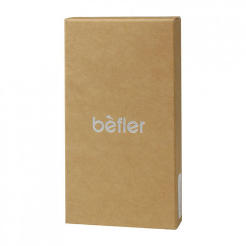 Визитница карманная BEFLER Classic на 40 визиток, натуральная кожа, кнопка, коричневая, V.31.-1