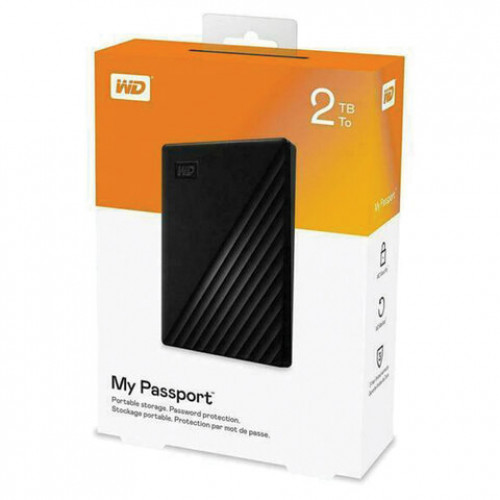 Внешний жесткий диск WD My Passport 2TB, 2.5, USB 3.0, черный, WDBYVG0020BBK-WESN