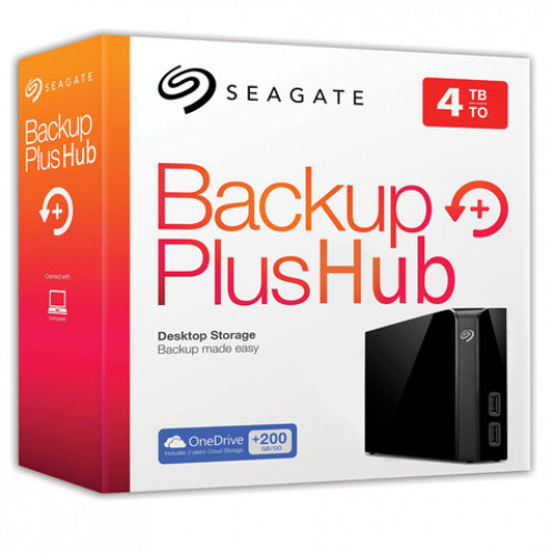 Внешний жесткий диск SEAGATE Backup Plus Hub 4TB, 3.5, USB 3.0, черный, STEL4000200