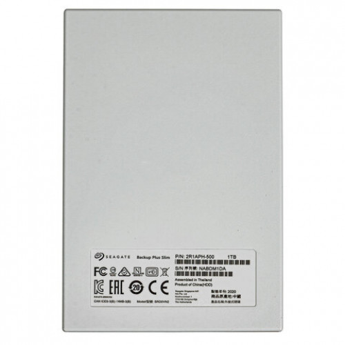 Внешний жесткий диск SEAGATE Backup Plus Slim 1TB, 2.5, USB 3.0, красный, STHN1000403