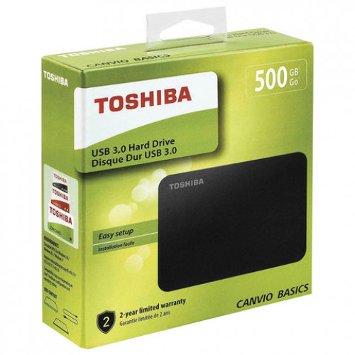 Внешний жесткий диск TOSHIBA Canvio Basics 500GB, 2.5, USB 3.0, черный, HDTB405EK3AA