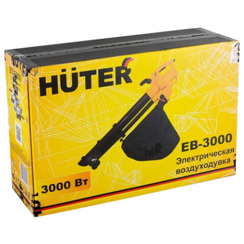 Воздуходувка электрическая HUTER EB-3000, 3кВт, производ. до 890м3/час, функция пылесоса, 70/13/38