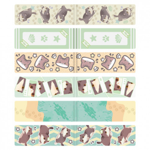 Закладки для книг МАГНИТНЫЕ, BRAUBERG CUTE CATS, набор 6 штук, 60x20 мм, 116985