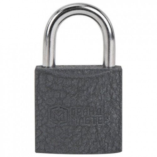 Замок навесной чугунный Стандарт, ширина 25 мм, английский, 2 ключа, ГРАНДМАСТЕР, 671289