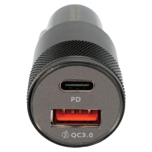 Зарядное устройство автомобильное CABLEXPERT 38Вт, 3А, QC3.0/PD, 1хUSB, 1хType-C, MP3A-UC-CAR24