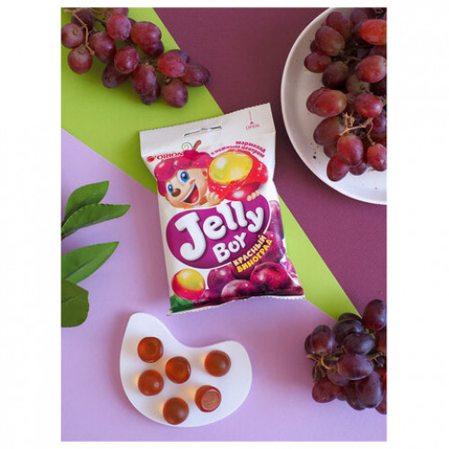 Мармелад жевательный ORION Jelly Boy со вкусом красного винограда, 66 г