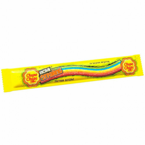 Мармелад жевательный CHUPA CHUPS (Чупа-Чупс) Кислый страйпс с фруктовым вкусом, 10,5 г
