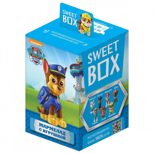 Жевательный мармелад с игрушкой Sweet Box (СВИТБОКС) ЩЕНЯЧИЙ ПАТРУЛЬ, 10 г, УТ31838