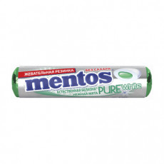 Жевательная резинка MENTOS Pure White (Ментос) Ролл Нежная мята, 15,5 г, 87548